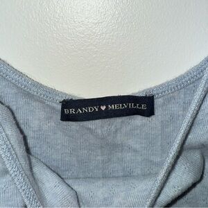 Brandy Melville Gray Ribbed Crop Tank Top